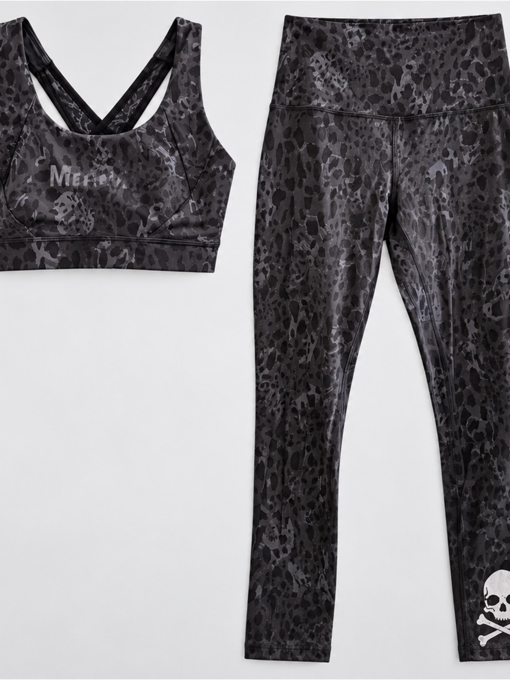 Lululemon Miami Skull Print Leggings & Sports Bra Set